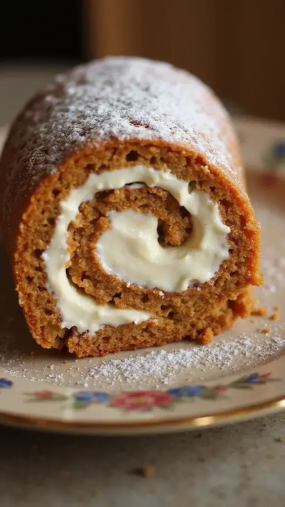 10 Carrot Cake Variations Perfect for Your Next Party (Guests Will Rave About #4!) - 7. Carrot Cake Roll with Cream Cheese Filling