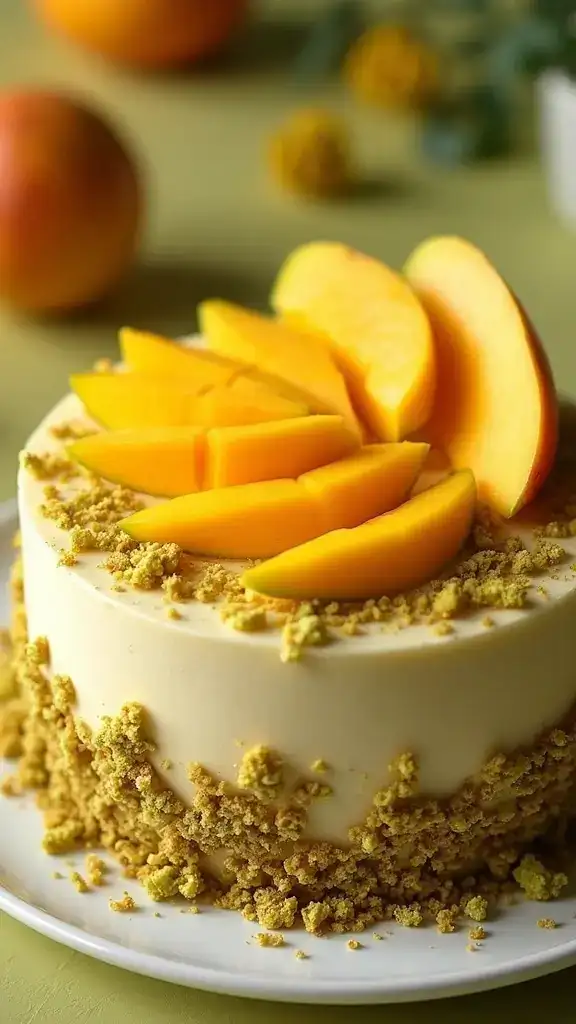 10 Flavor-Packed Pistachio Cakes You Won't Believe Are Homemade! - 9. Pistachio Mango Cake