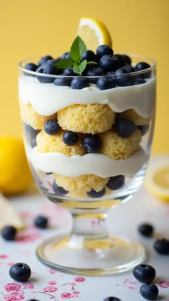 10 Lemon Blueberry Cakes That Will Be the Star of Your Next Celebration! - 8. Lemon Blueberry Trifle