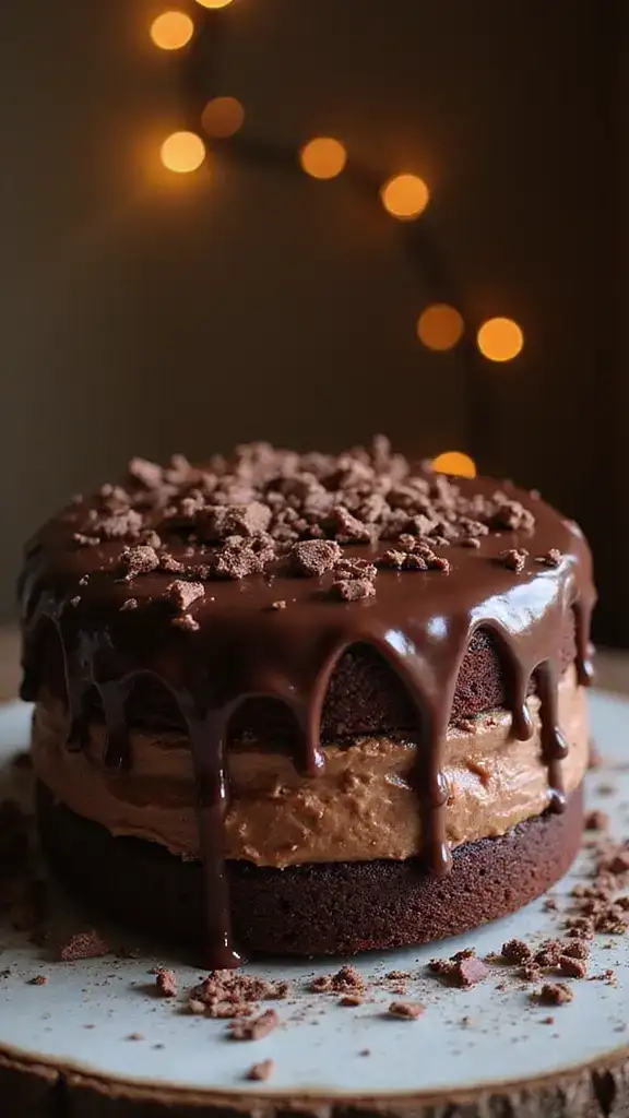 11 Beautiful Naked Aesthetic Cakes That Redefine Rustic Charm! (You’ll Want to Make #5!) - 3. Chocolate Ganache Elegance