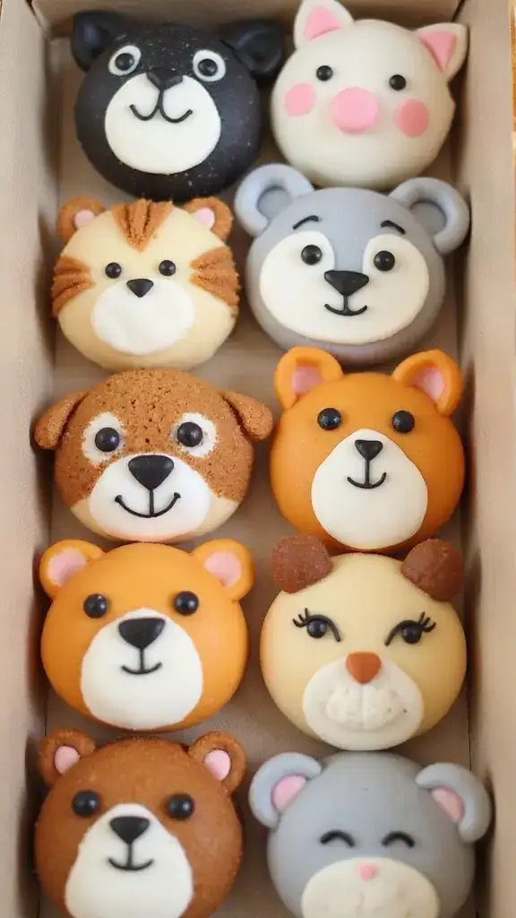 12 Adorable Bento Cake Designs for Your Boyfriend That'll Make His Heart Melt! - 5. Adorable Animal Faces
