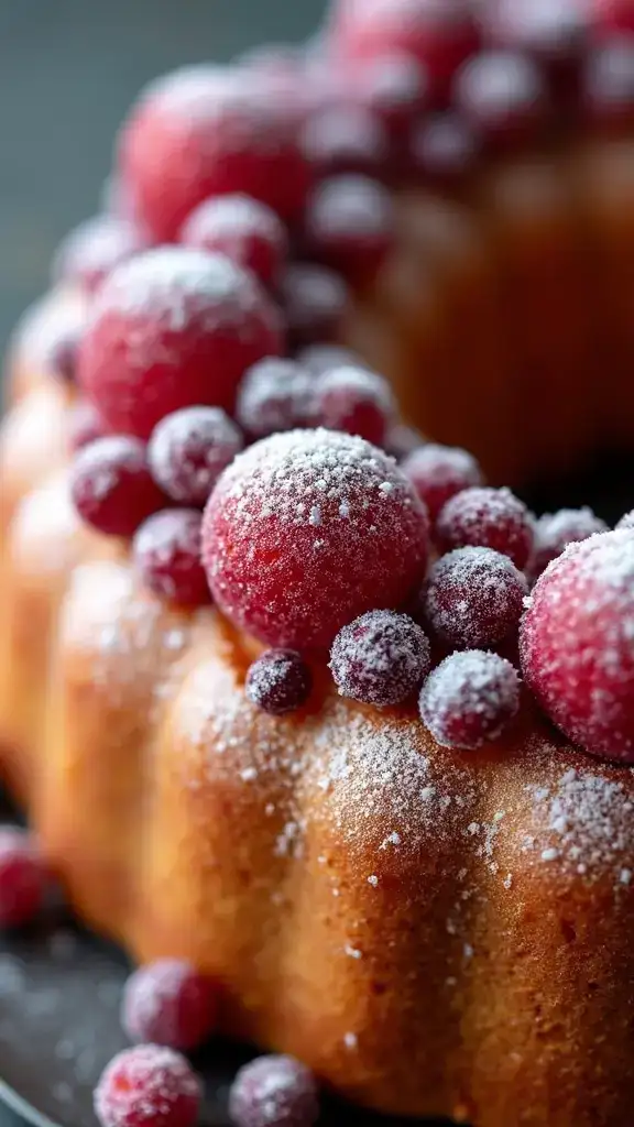 12 Festive Fruit Cake Decorations to Elevate Your Holiday Baking Game! - 8. Sugared Cranberries