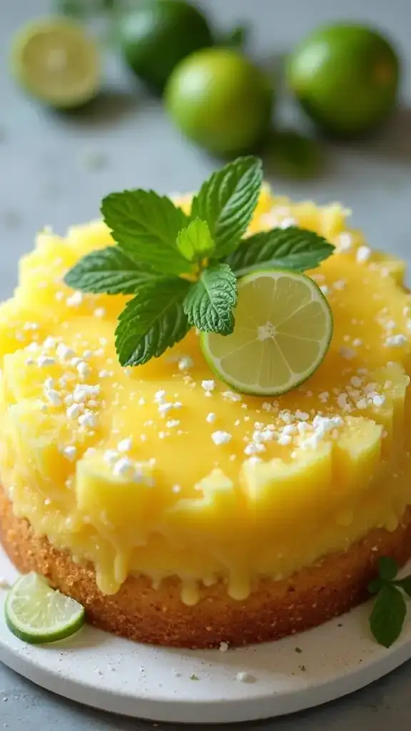 12 Fruity Pineapple Cake Recipes That Will Make Your Summer Sweet (Wait Until You Taste #8!) - 8. Tropical Pineapple Mojito Cake