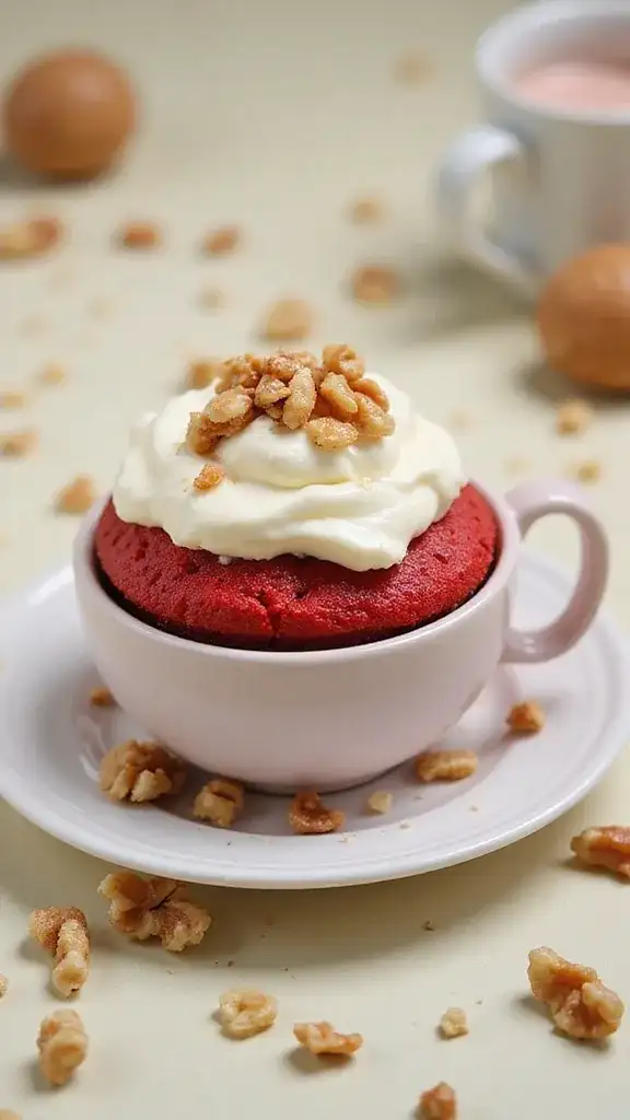 12 Gourmet Mug Cakes That Will Impress Your Dinner Guests (Trust Us on #5!) - 4. Red Velvet Mug Cake