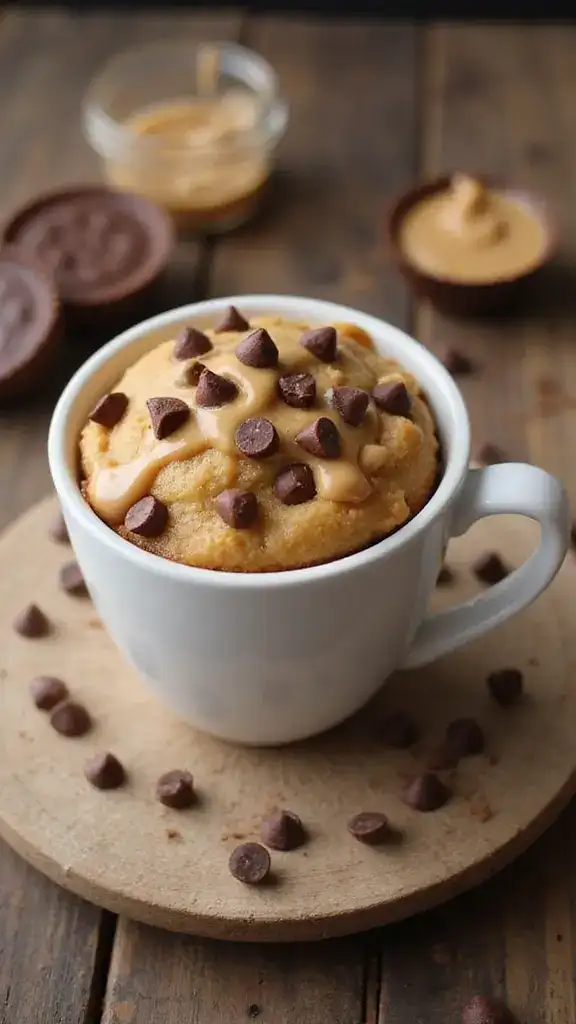 12 Gourmet Mug Cakes That Will Impress Your Dinner Guests (Trust Us on #5!) - 8. Peanut Butter Cup Mug Cake