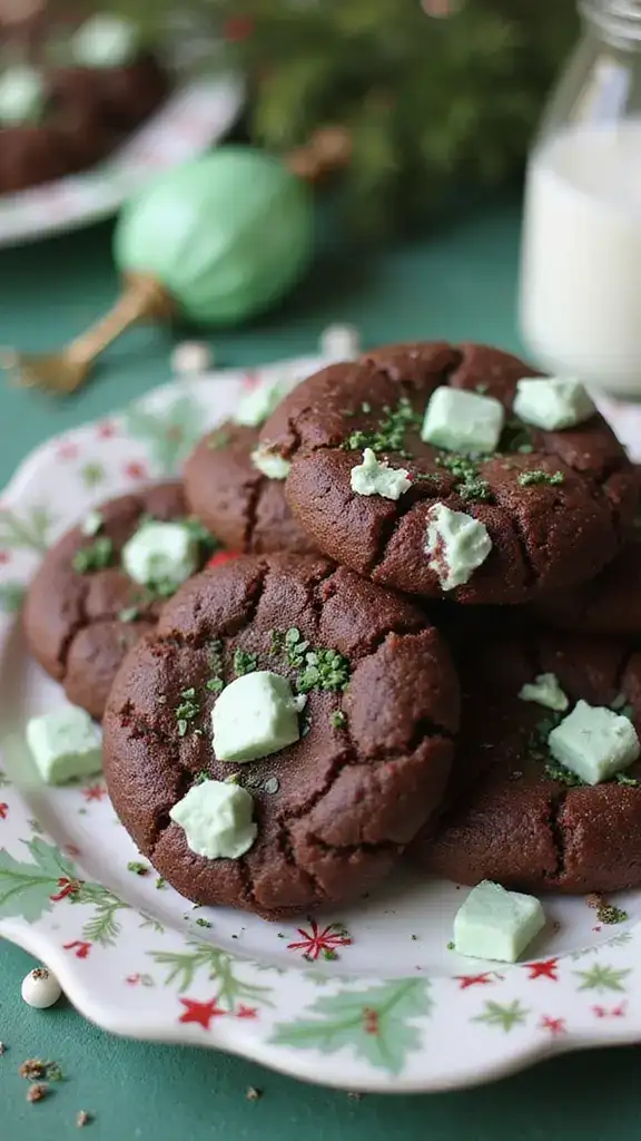 12 Irresistibly Easy Cake Mix Cookies That Will Make You the Star of Every Party! - 9. Chocolate Mint Cake Mix Cookies