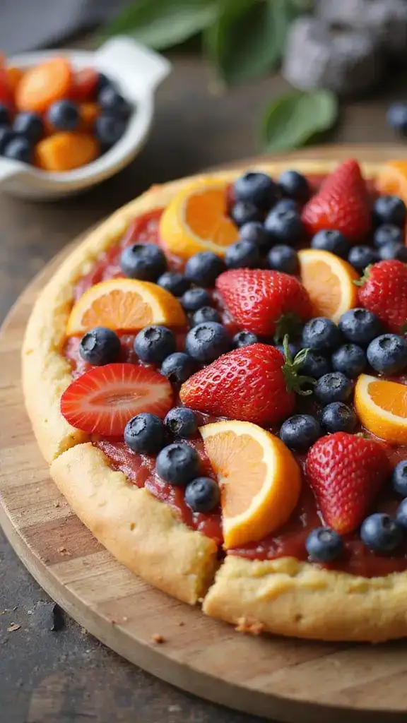 12 Show-Stopping Blueberry Cakes Perfect for Your Next Celebration! - 12. Blueberry Fruit Pizza Cake