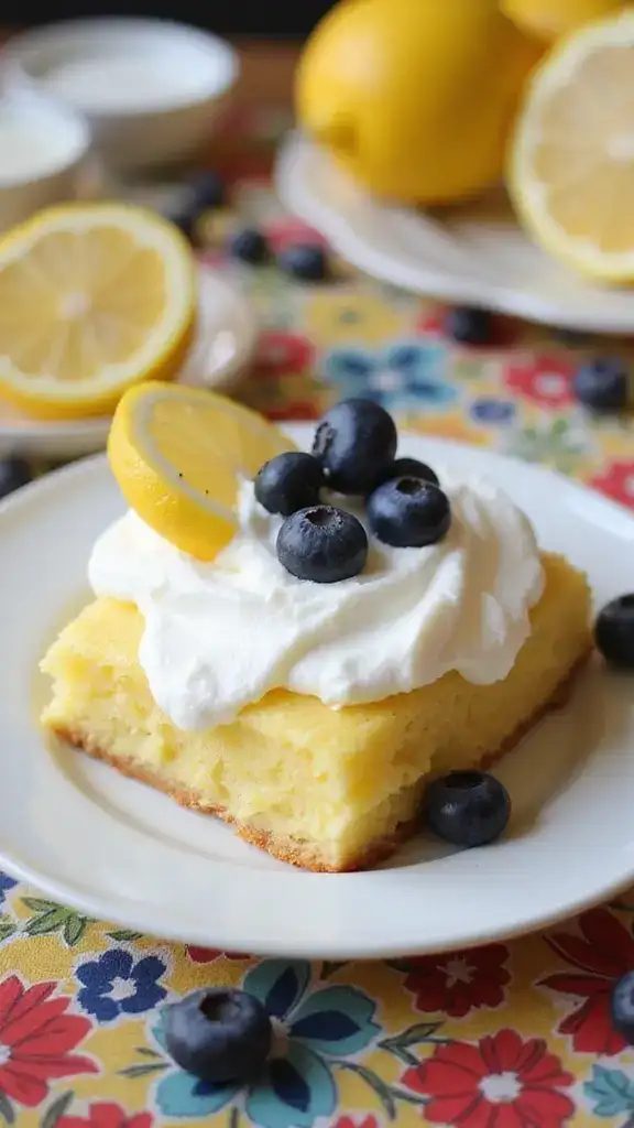 12 Show-Stopping Blueberry Cakes Perfect for Your Next Celebration! - 3. Blueberry Lemon Poke Cake