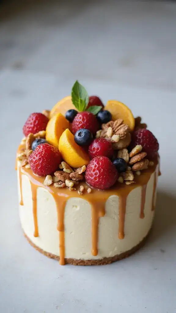 12 Small Cake Decoration Hacks That Will Transform Your Baking Game (You Won't Believe #5!) - 5. Fruit and Nut Garnish