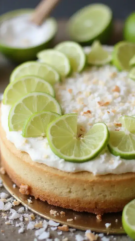 12 Stunning Decorated Cookie Cakes That Will WOW Your Guests (Number 3 is a Showstopper!) - 12. Tropical Coconut Lime Cookie Cake