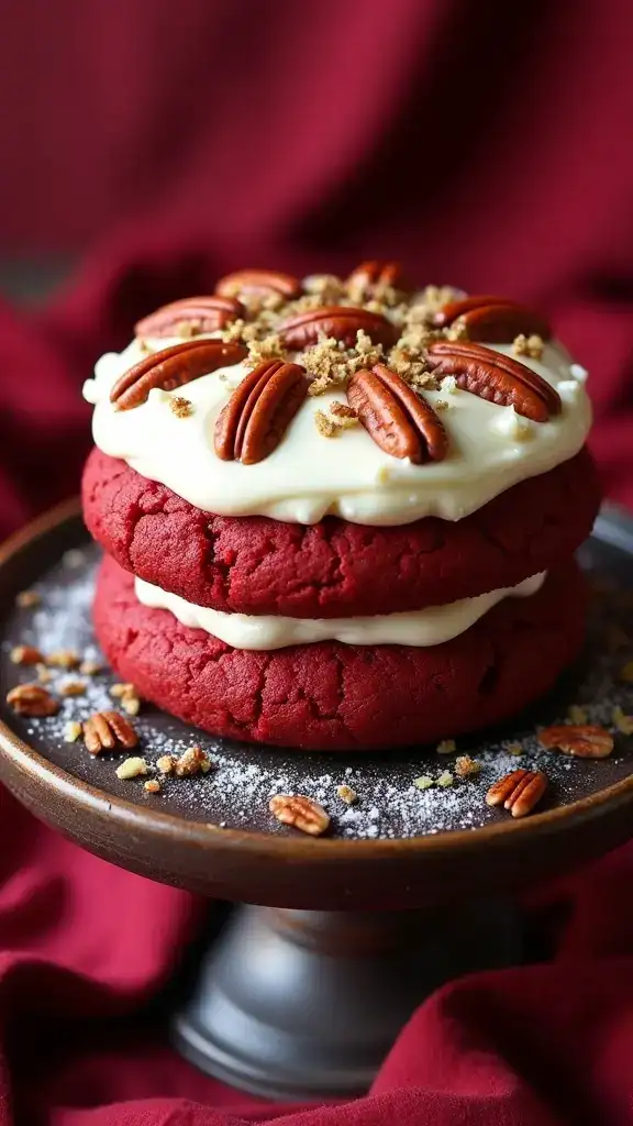 12 Stunning Decorated Cookie Cakes That Will WOW Your Guests (Number 3 is a Showstopper!) - 8. Red Velvet Cookie Cake