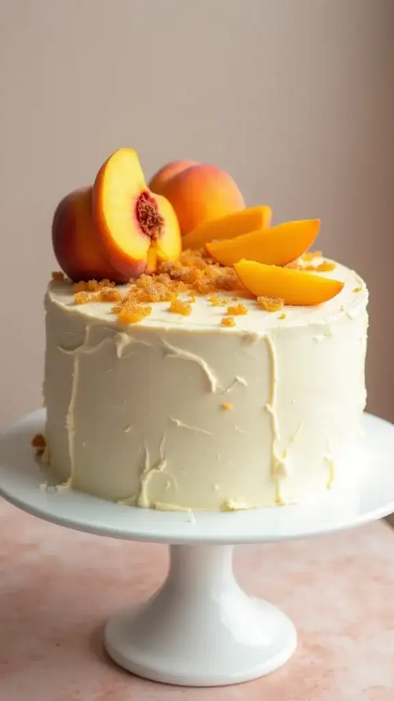 13 Unique White Cake Flavors That Will Surprise Your Taste Buds (You’ll Love #2!) - 11. Ginger Peach White Cake