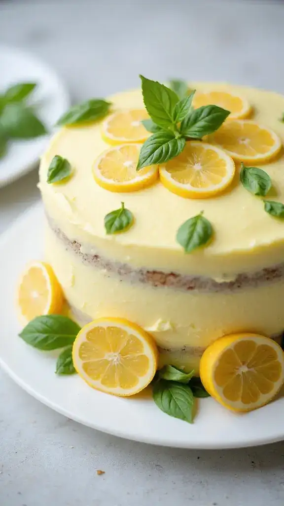 13 Unique White Cake Flavors That Will Surprise Your Taste Buds (You’ll Love #2!) - 3. Lemon Basil White Cake