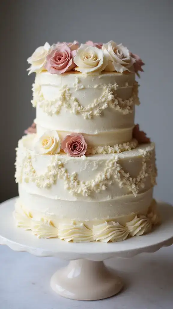 13 Vintage Cake Ideas That Will Make Your Celebration Unforgettable (#5 Is Pure Magic!) - 1. Classic Buttercream Beauty