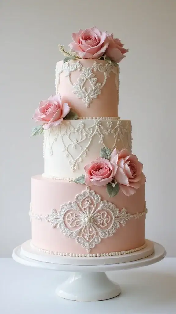 13 Vintage Cake Ideas That Will Make Your Celebration Unforgettable (#5 Is Pure Magic!) - 12. Monochromatic Vintage Cakes