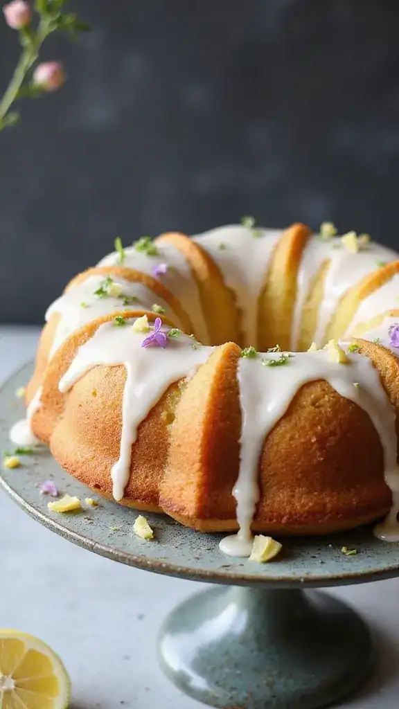 14 Delicious Vegan Lemon Cake Recipes That Even Non-Vegans Will Love! - 8. Vegan Lemon Bundt Cake