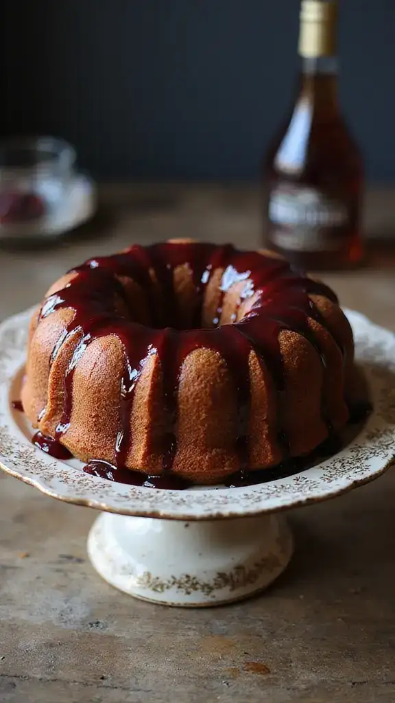 14 Unique Cherry Cake Variations That Will Blow Your Mind! - 10. Cherry Bourbon Cake