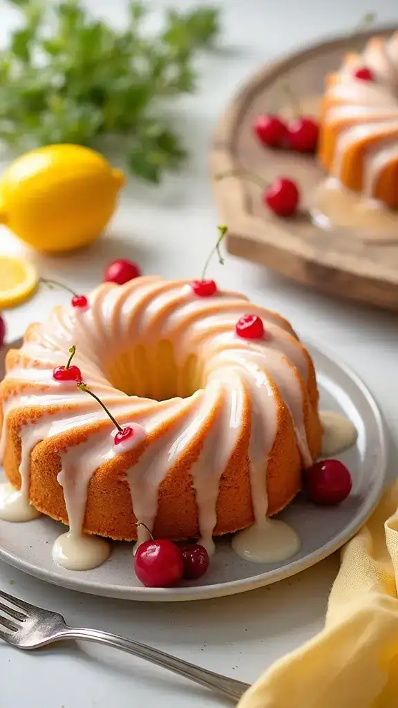 14 Unique Cherry Cake Variations That Will Blow Your Mind! - 11. Cherry Lemon Drizzle Cake