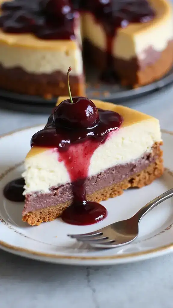 14 Unique Cherry Cake Variations That Will Blow Your Mind! - 5. Cherry Cheesecake Cake