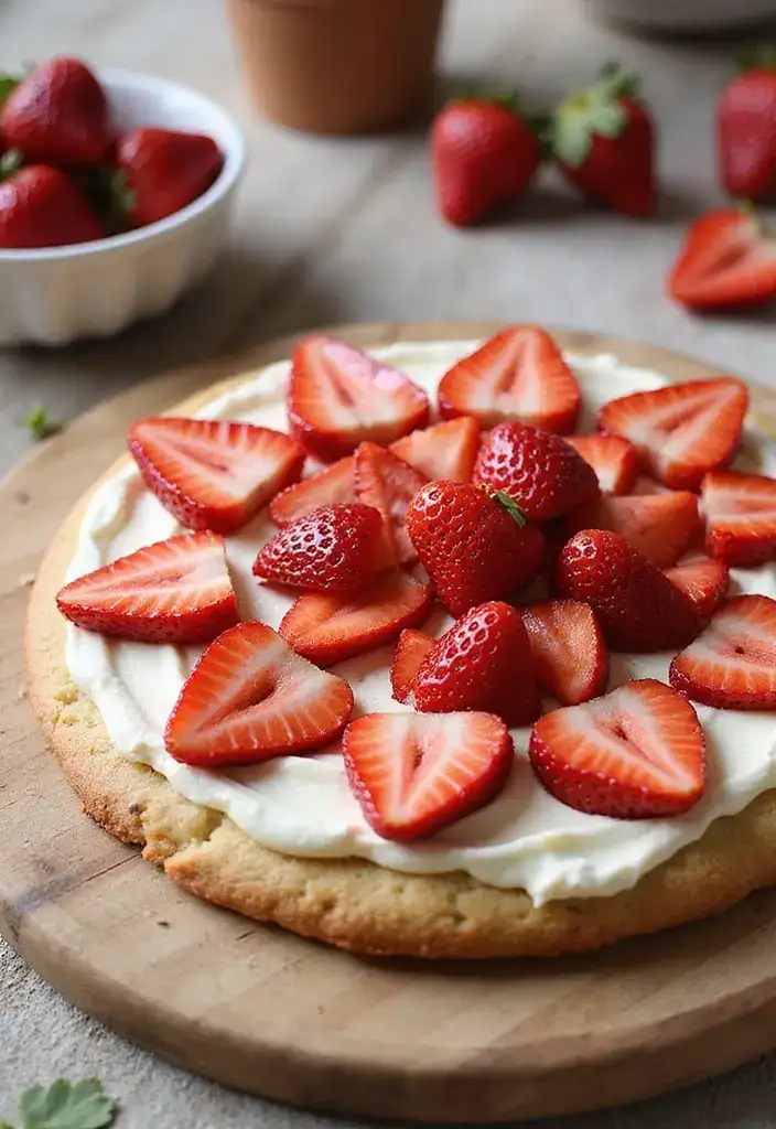 15 Delectable Strawberry Shortcake Variations You Can't Miss This Summer! - 13. Strawberry Shortcake Pizza