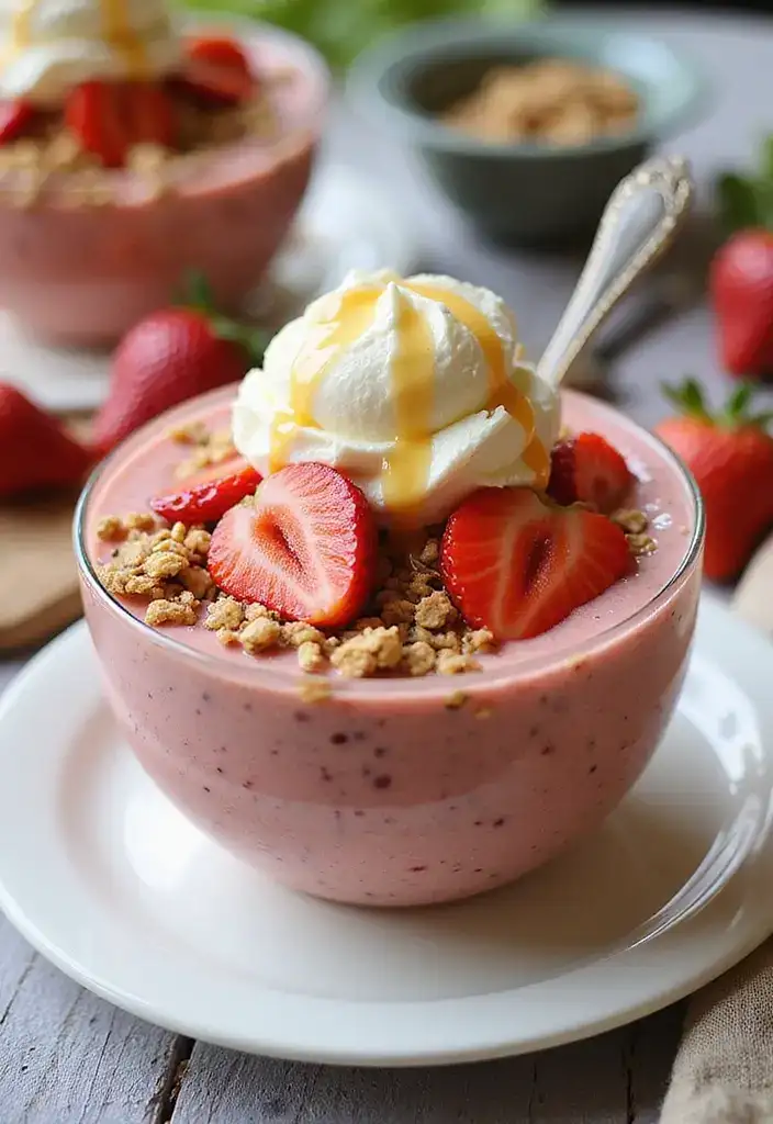 15 Delectable Strawberry Shortcake Variations You Can't Miss This Summer! - 14. Strawberry Shortcake Smoothie Bowl