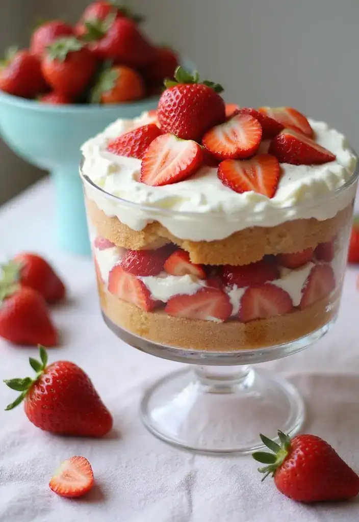 15 Delectable Strawberry Shortcake Variations You Can't Miss This Summer! - 2. Strawberry Shortcake Trifle
