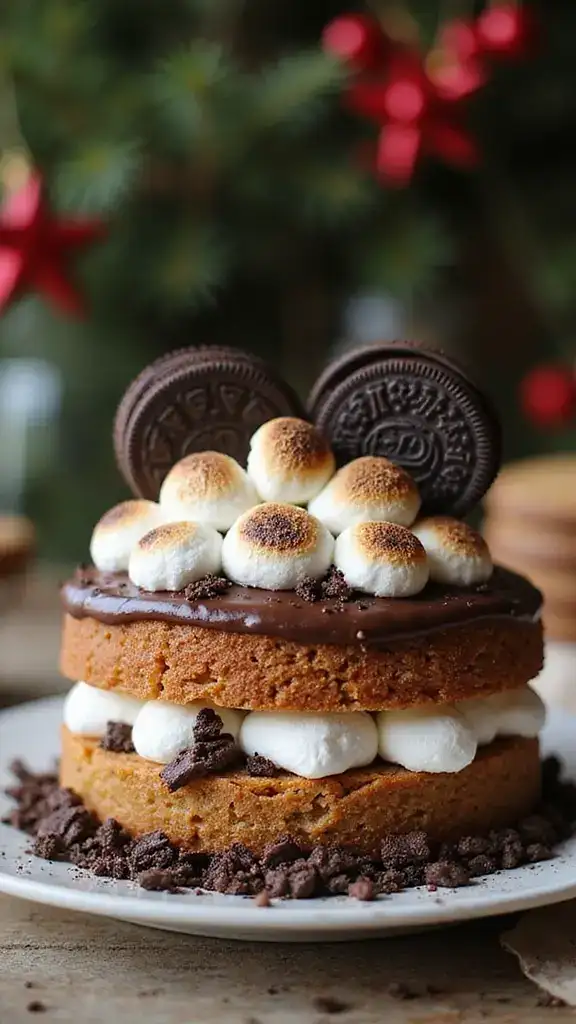 15 Festive Oreo Cake Ideas That Will Brighten Up Your Holiday Table! - 11. Oreo S'mores Cake