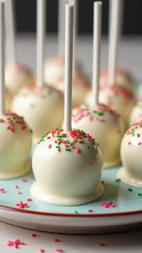 15 Festive Oreo Cake Ideas That Will Brighten Up Your Holiday Table! - 7. Snowy Oreo Cake Pops