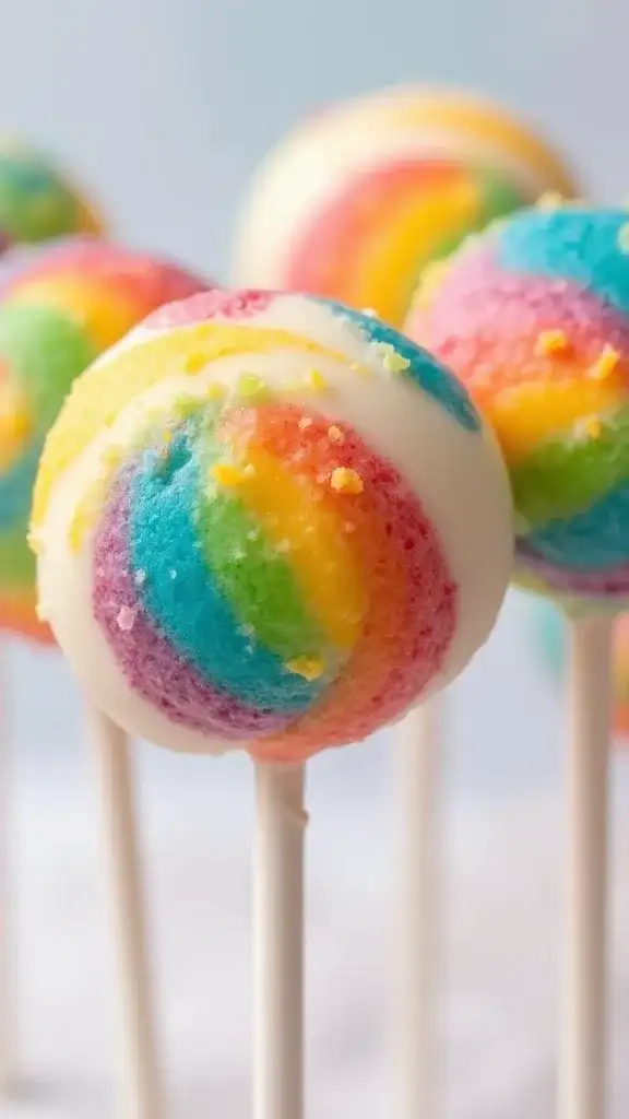 18 Creative Cake Pop Decorating Ideas That’ll Make You Say 'Wow!' - 1. Rainbow Swirl Delight