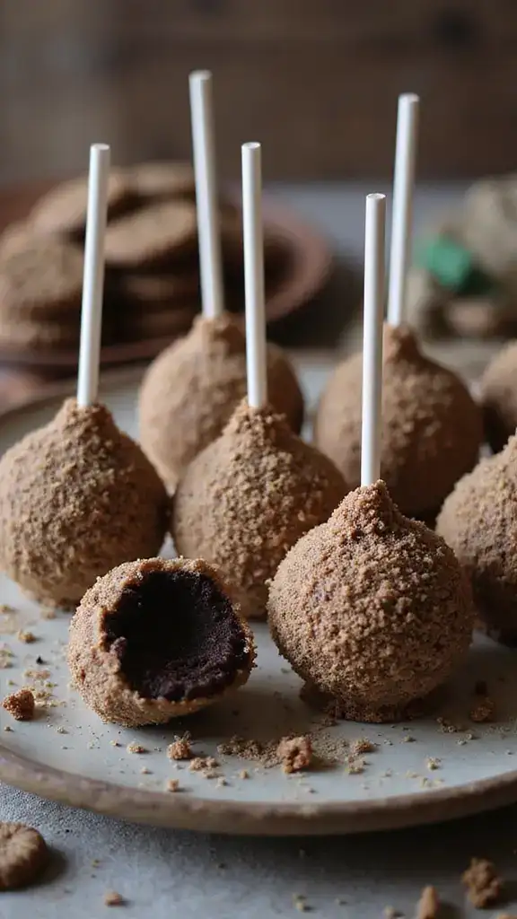 18 Creative Cake Pop Decorating Ideas That’ll Make You Say 'Wow!' - 12. Cookie Crumble Coating