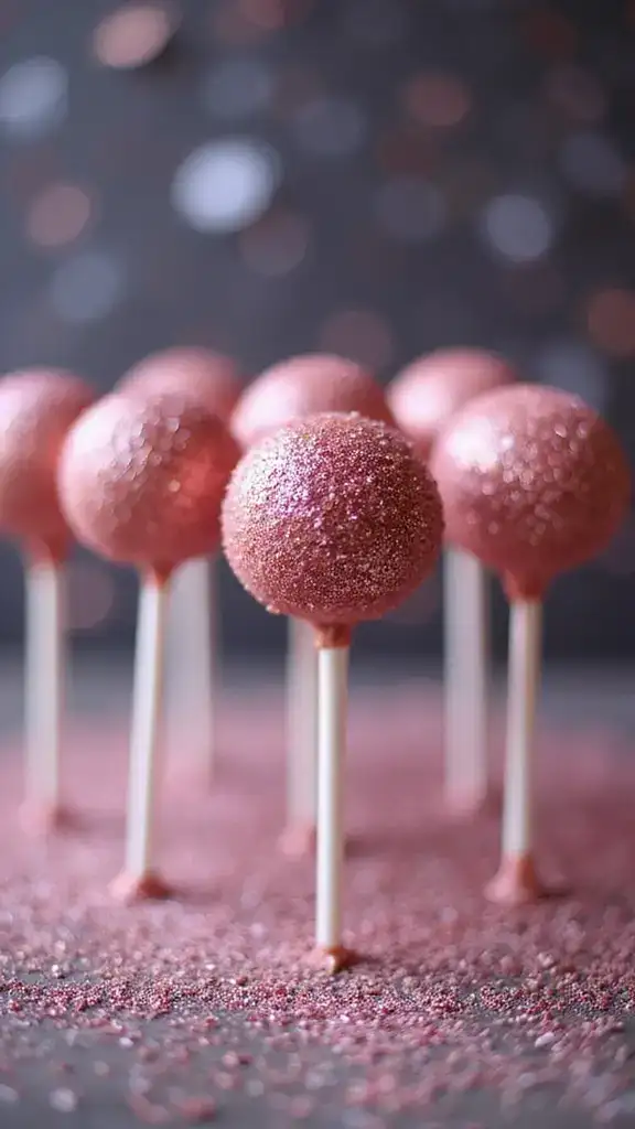 18 Creative Cake Pop Decorating Ideas That’ll Make You Say 'Wow!' - 13. Edible Glitter Glam