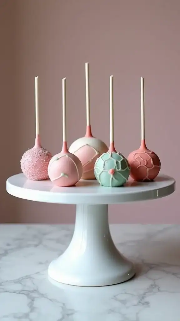18 Creative Cake Pop Decorating Ideas That’ll Make You Say 'Wow!' - 7. Elegant Geometric Patterns