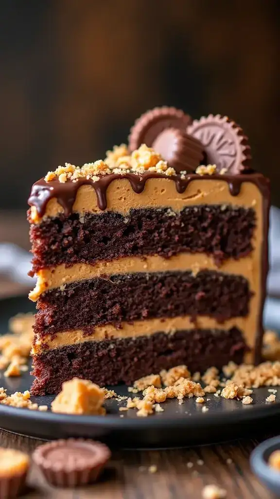 18 Show-Stopping Chocolate Cakes for Every Special Occasion (Your Guests Will Be Impressed!) - 8. Chocolate Peanut Butter Cake