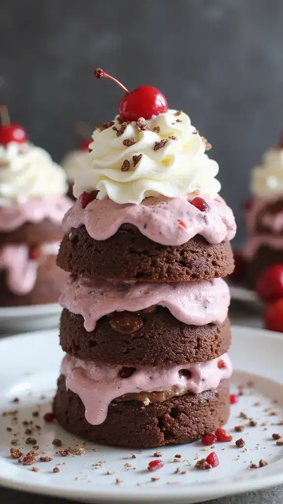 18 Stunning Layered Ice Cream Cakes That Are Almost Too Pretty to Eat (#6 Is a Showstopper!) - 16. Black Forest Ice Cream Cake