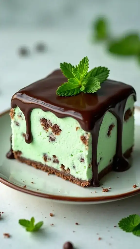 18 Stunning Layered Ice Cream Cakes That Are Almost Too Pretty to Eat (#6 Is a Showstopper!) - 8. Mint Chocolate Chip Bliss