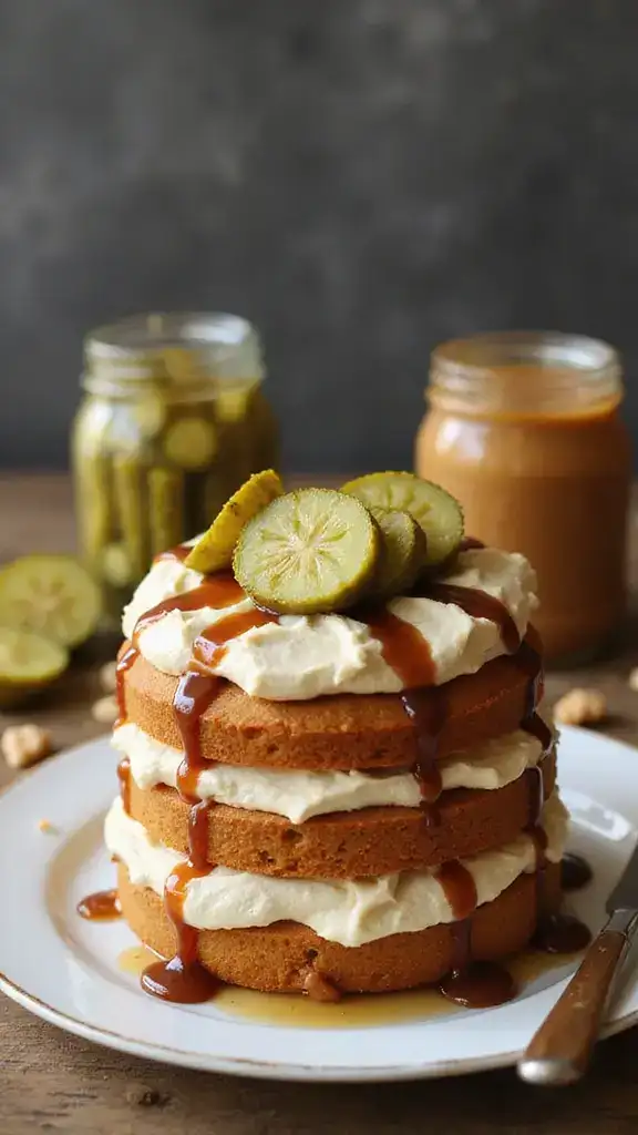 Taste the Unusual: 10 Gourmet Pickle Cakes to Impress Your Guests! - 4. Pickle and Peanut Butter Cake