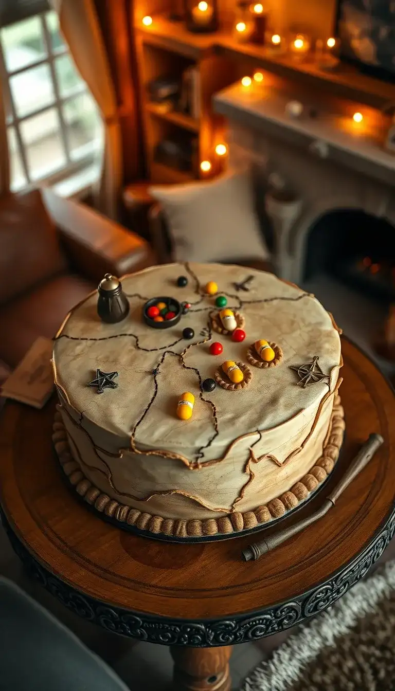 adventure map cake