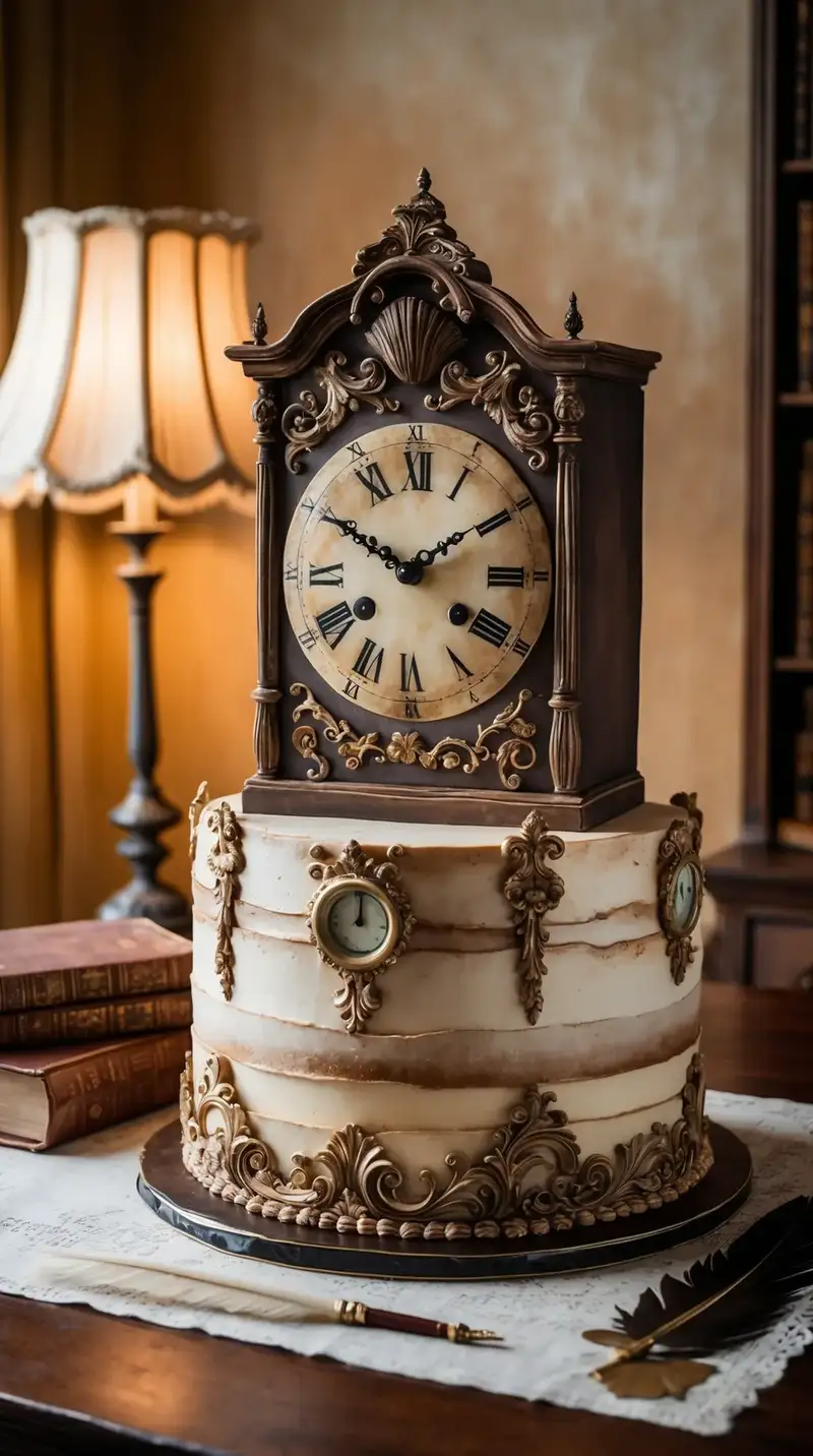 Antique Clock Cake