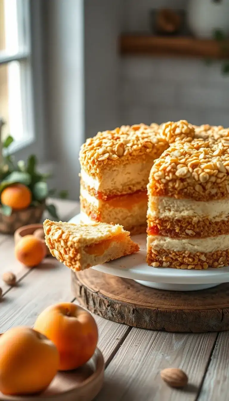 apricot almond crisp cake