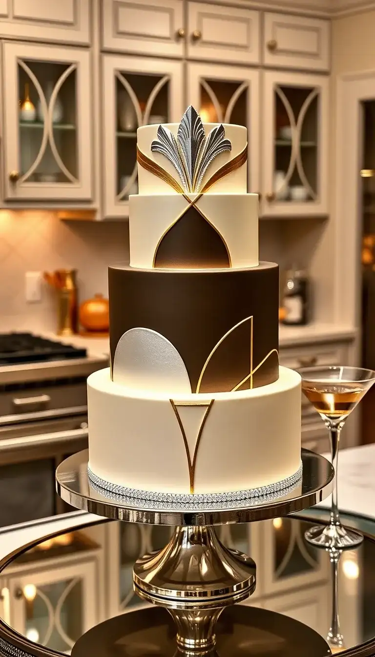 art deco glam cake