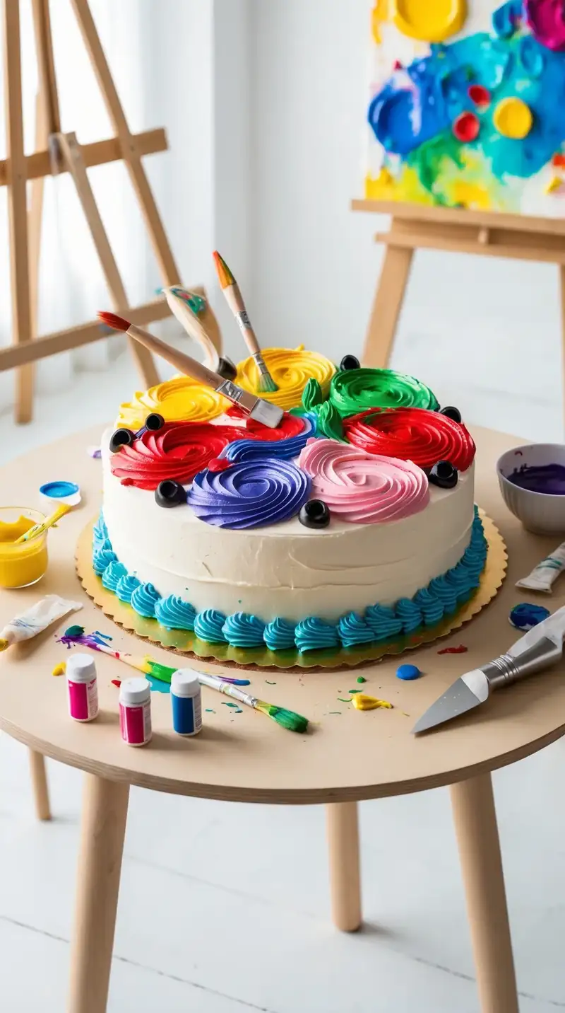 art palette cake