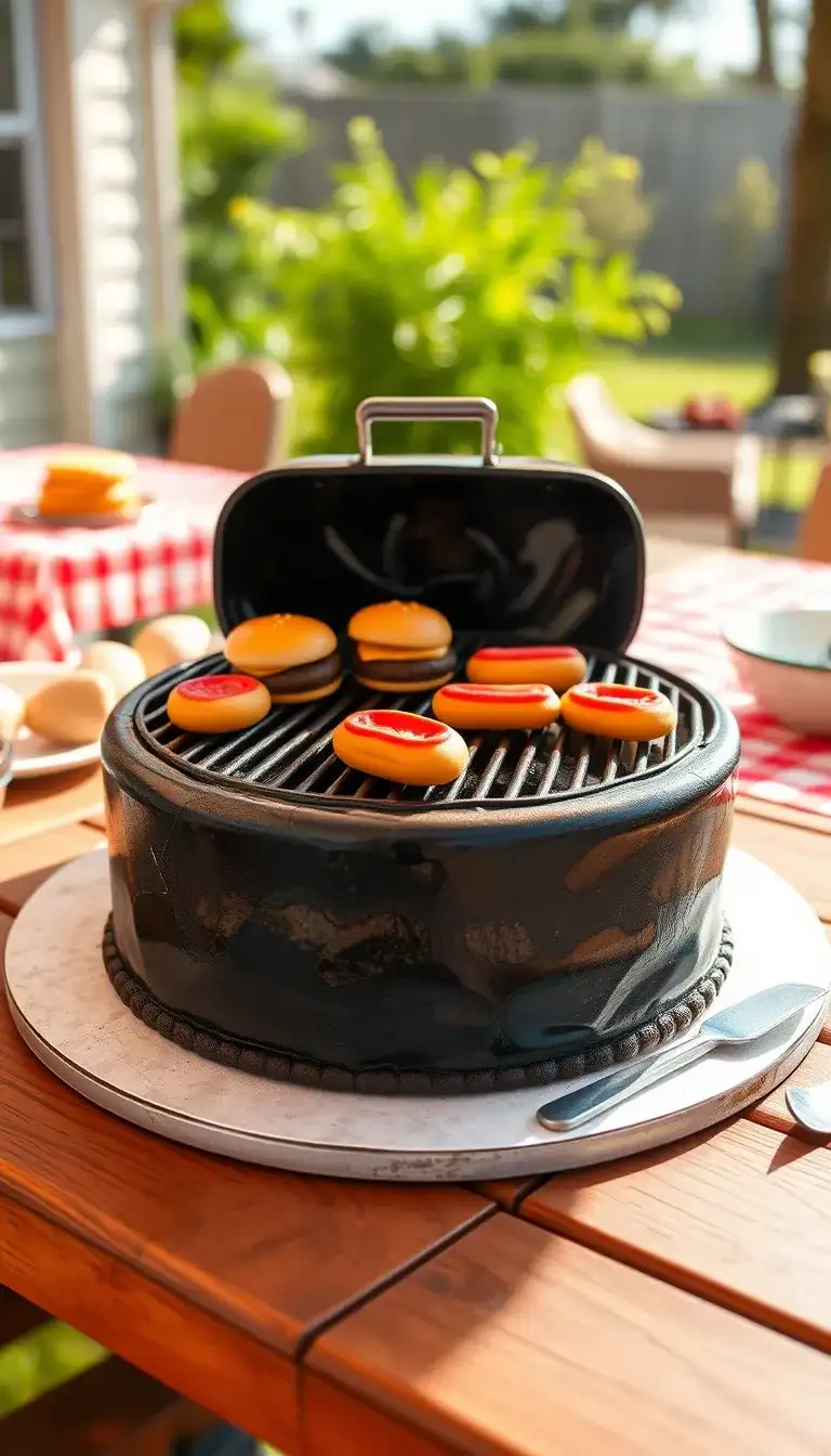 bbq grill cake
