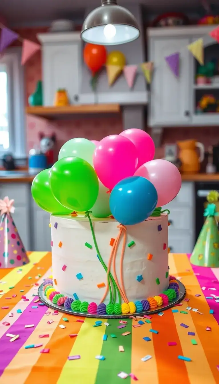 balloon surprise cake