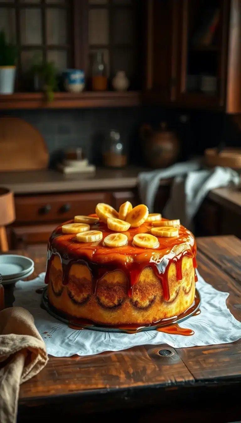 banana foster upside down cake