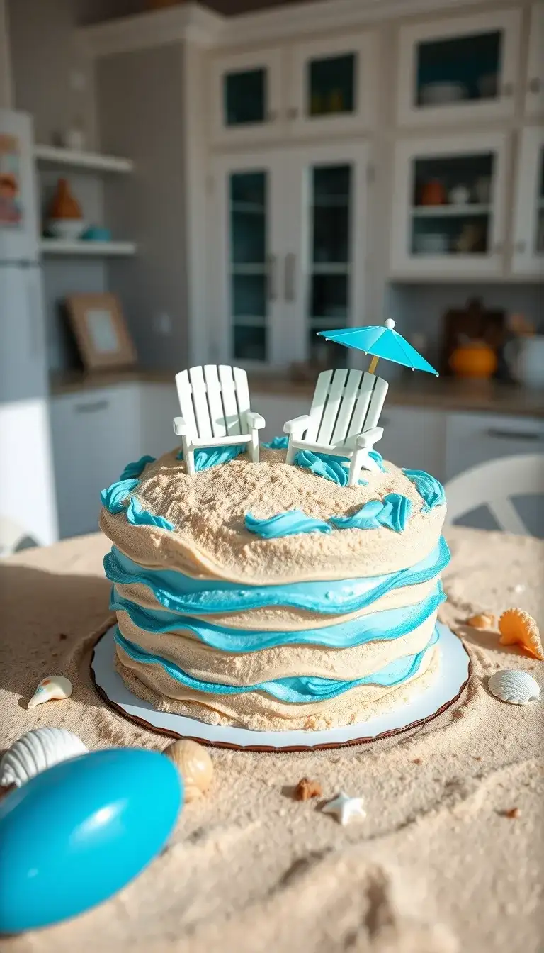 beach getaway cake