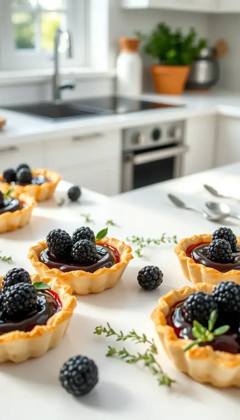 blackberry thyme tartelettes