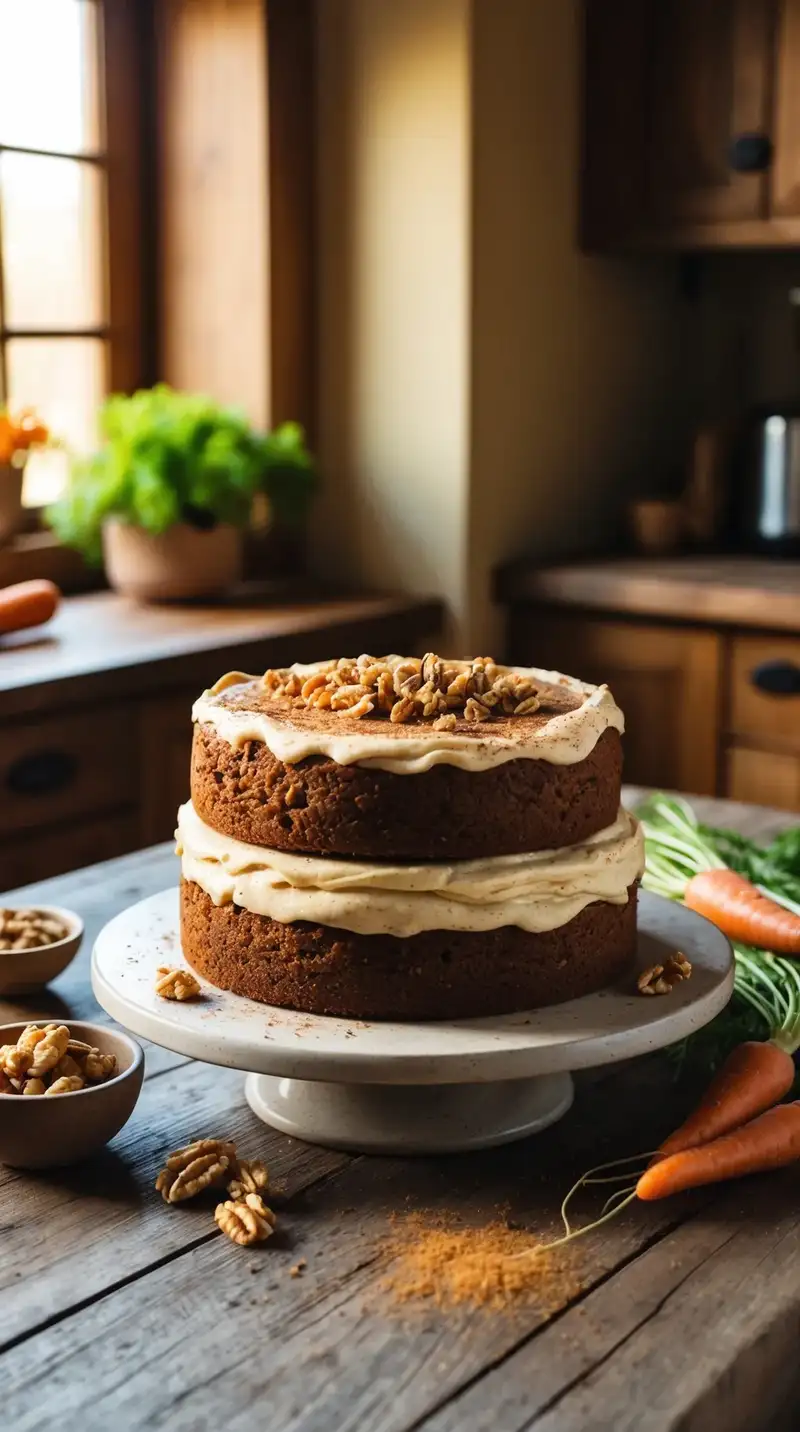 Carrot and Walnut Cake
