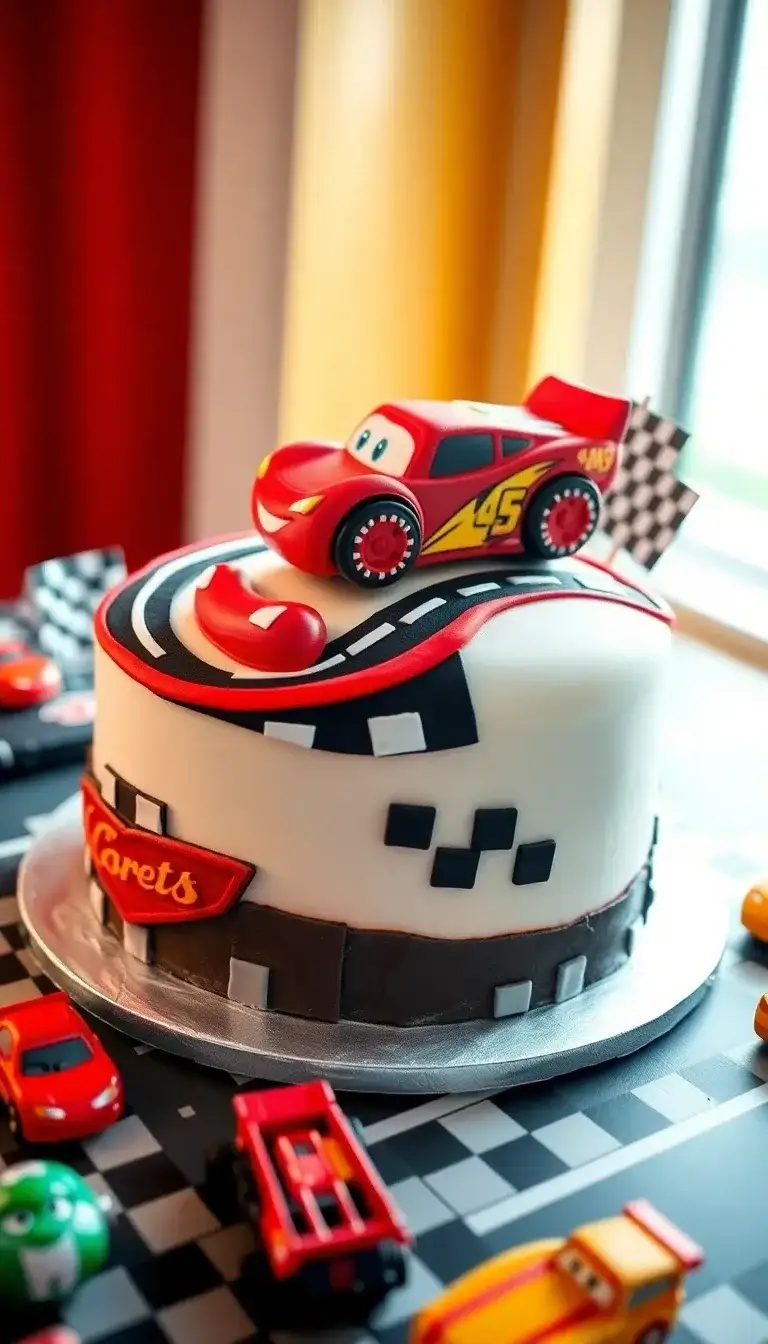 Cars Lightning McQueen Racing Cake2.webp
