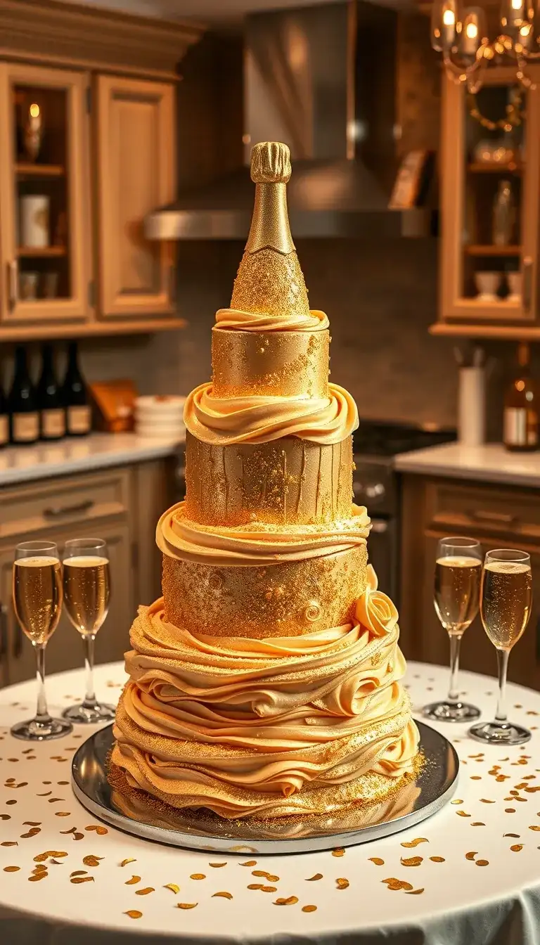 champagne celebration cake
