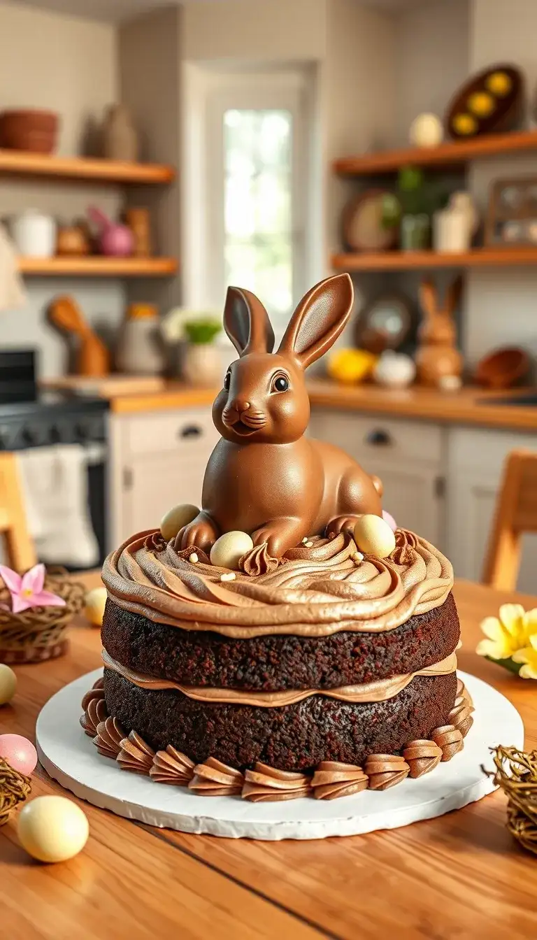 chocolate fondant bunny cake